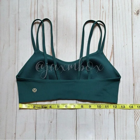 Lululemon Like a Cloud Ribbed Bra *Light Support, B/C Cup Storm Teal Size 6 - Picture 10 of 10